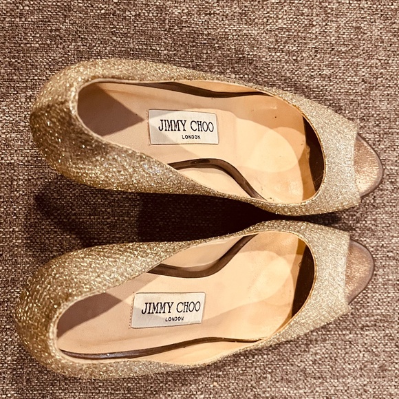 Jimmy Choo Shoes - Jimmy Choo Luna Platform Pump in Champagne size 37